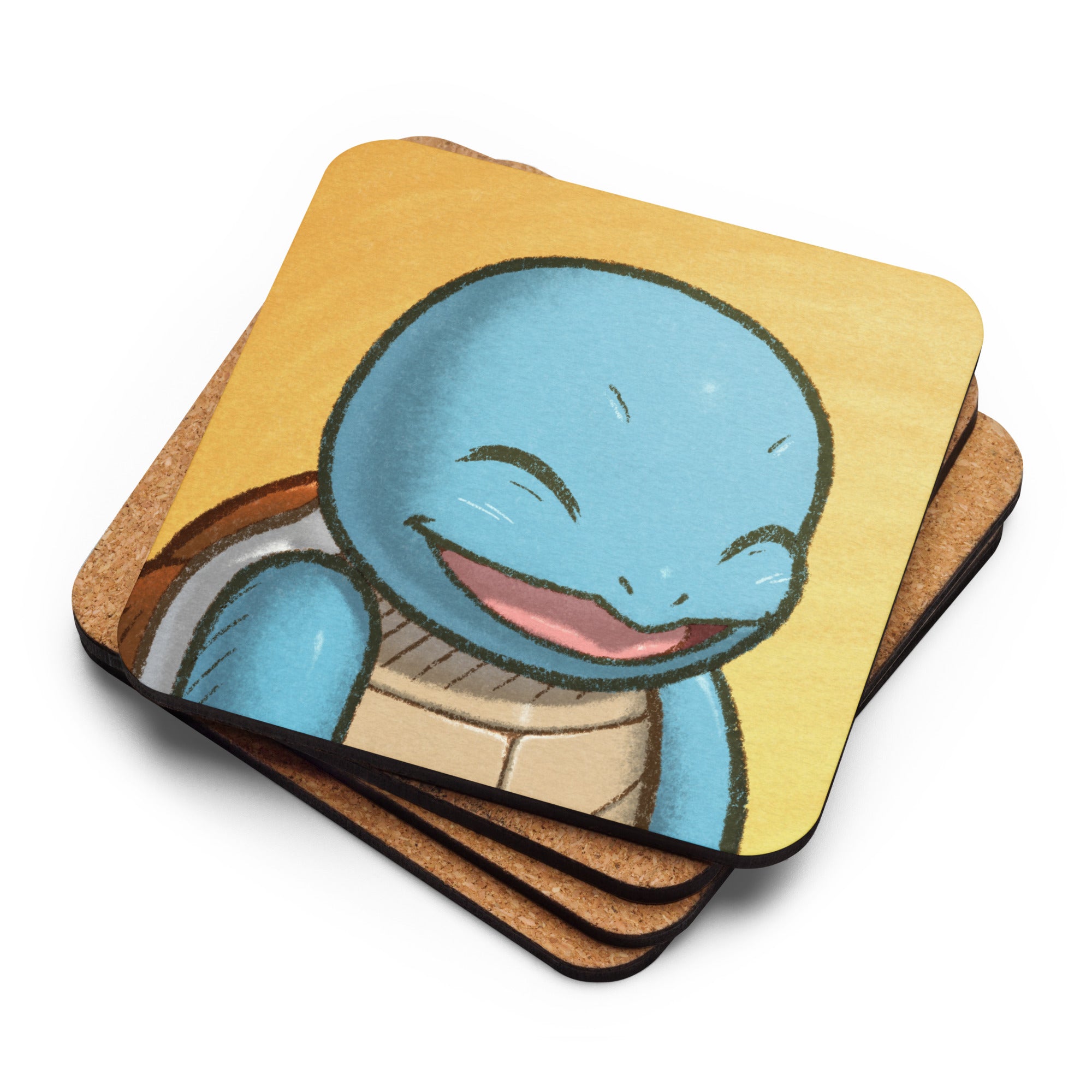 PMD Happy pfp Cork-back Coasters