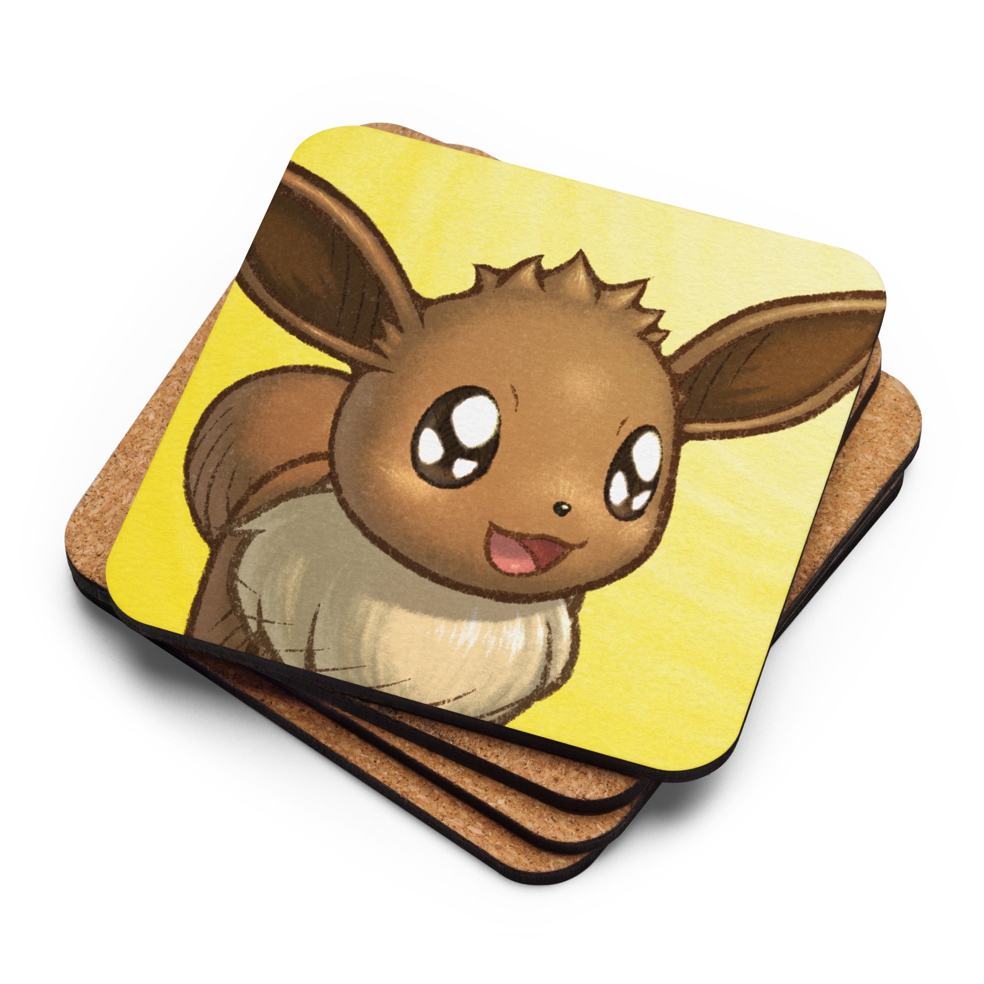 PMD Amazed pfp Cork-back Coasters