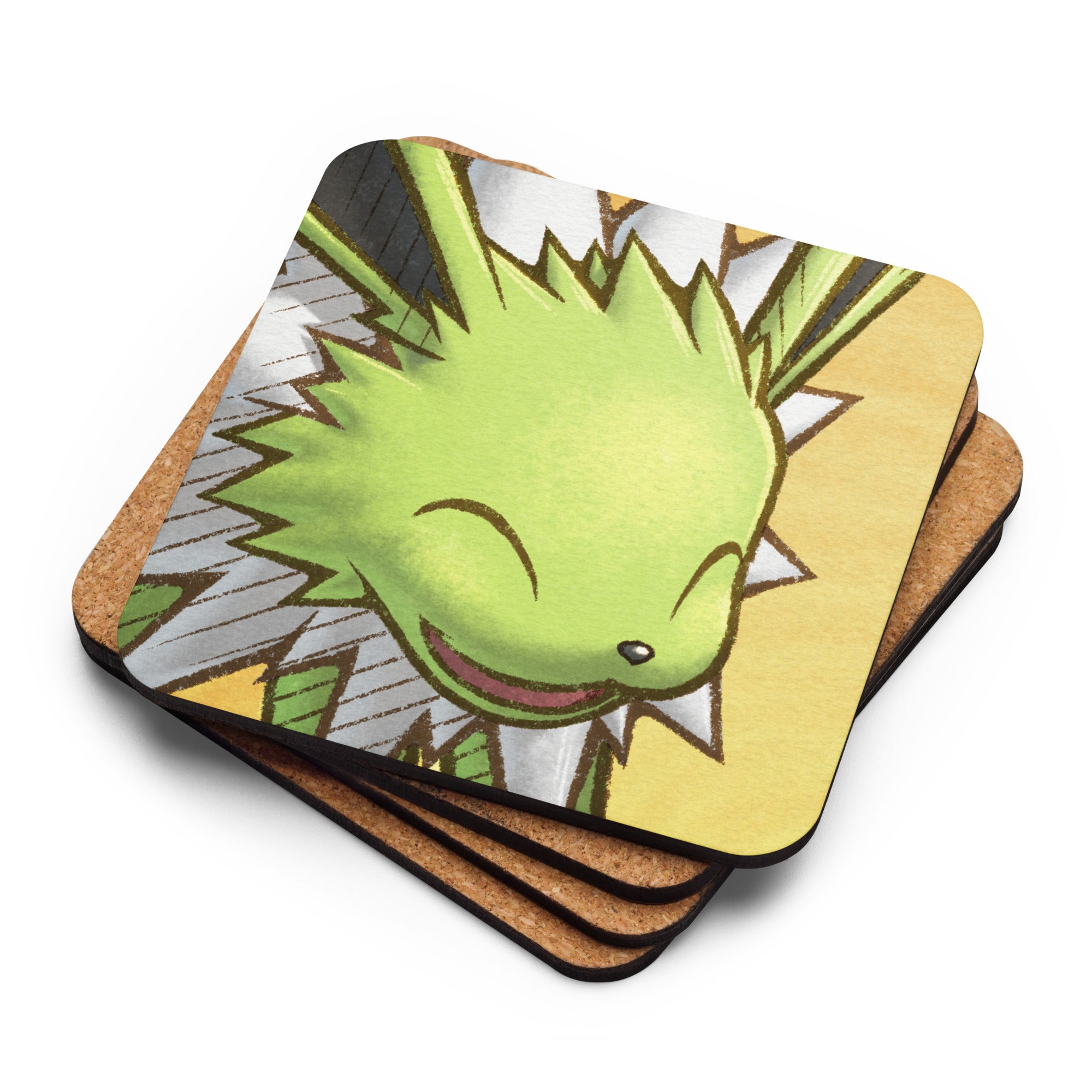 PMD Happy pfp Cork-back Coasters