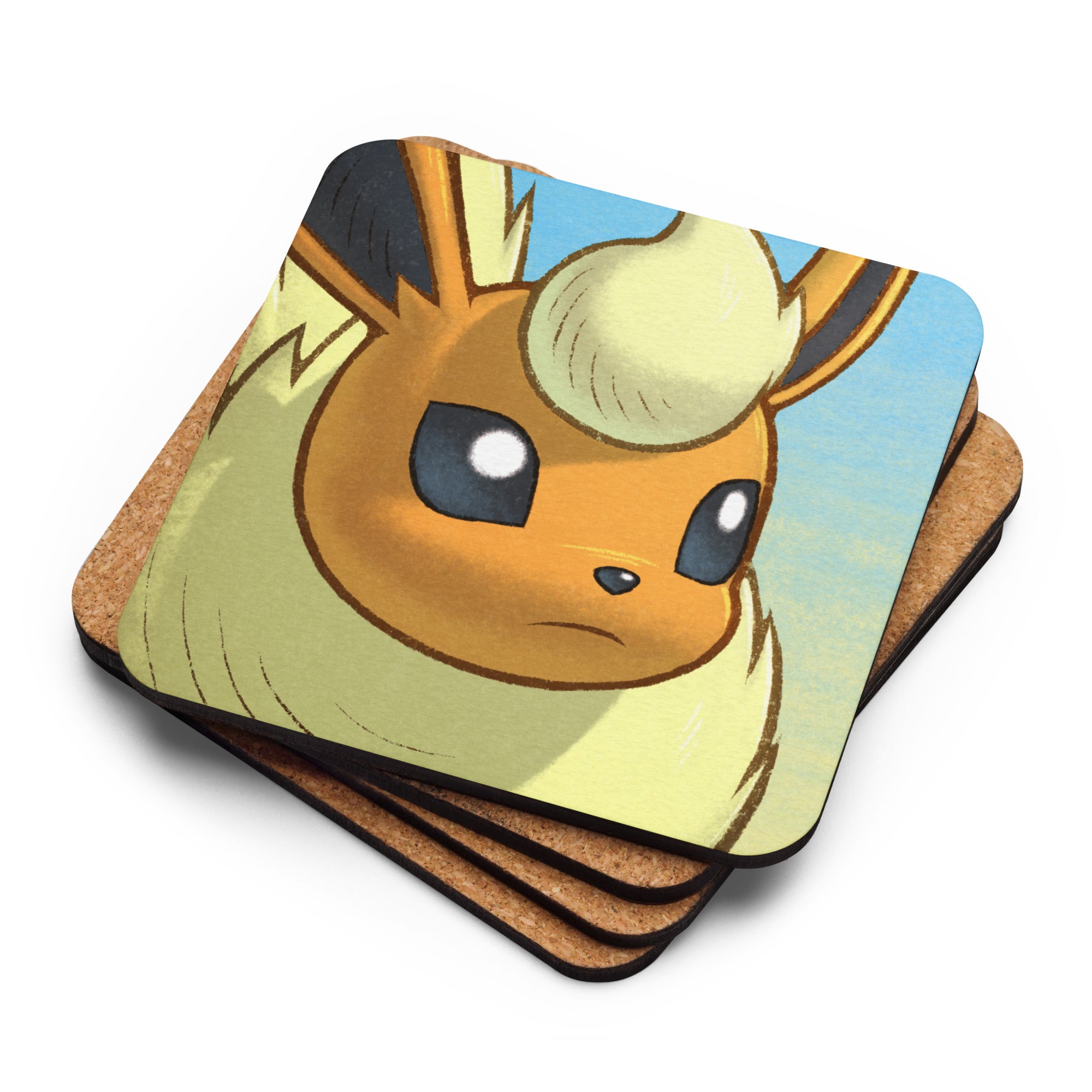 PMD Frowning pfp Cork-back Coasters