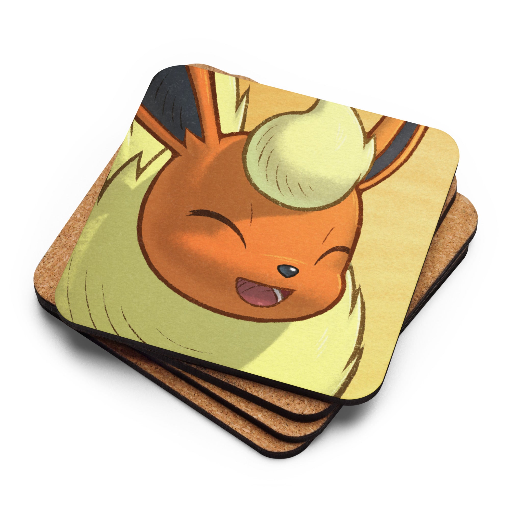 PMD Happy pfp Cork-back Coasters