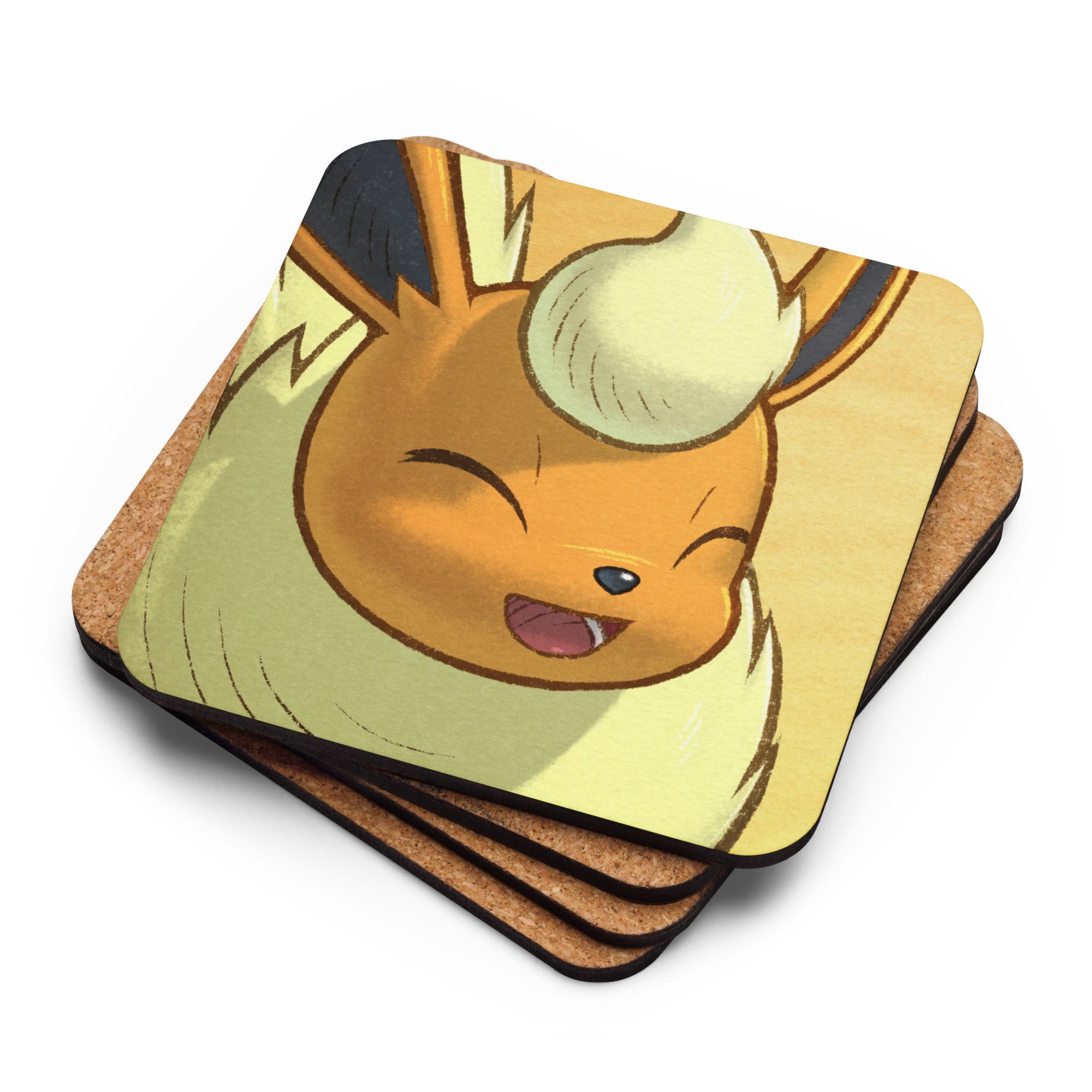 PMD Happy pfp Cork-back Coasters