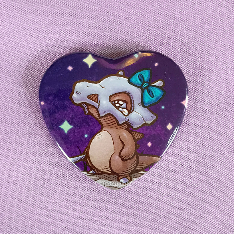 Lonely Skull Cub 2" Heart Badge