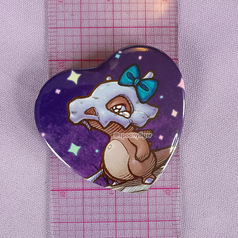 Lonely Skull Cub 2" Heart Badge