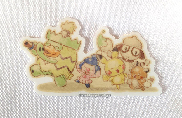 Island Critters Play the Flute (3" Vinyl Sticker)