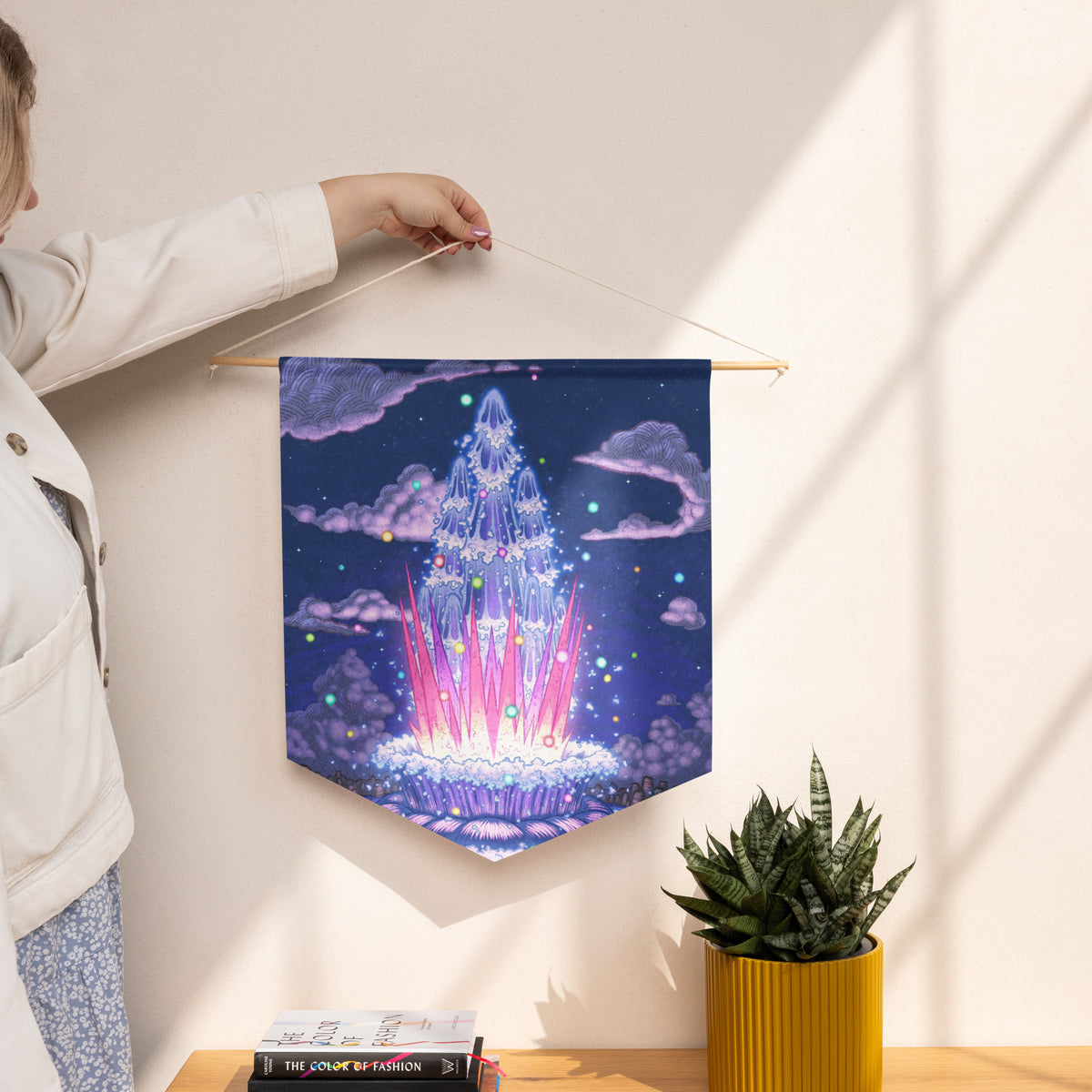 Fogbound Lake Geyser Pennant Banner