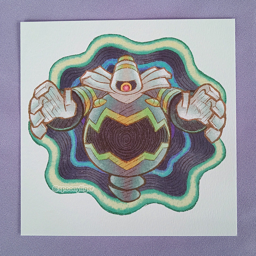 Great Ghost 5.5" Square Postcard