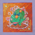 Autumn Grass Frog 5.5" Square Postcard