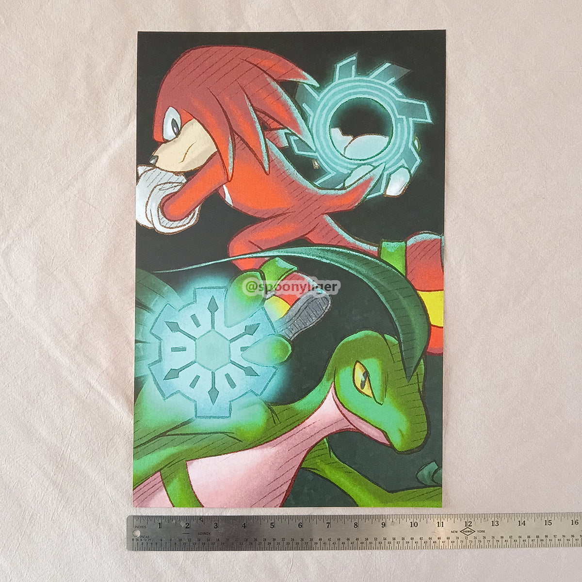 PMD2 Echidna and Lizard Gears 11" x 17" Art Poster