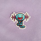 Lively Blue Axolotl 2" Clear Holographic Sticker